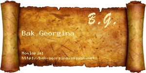 Bak Georgina névjegykártya
