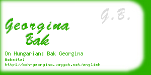 georgina bak business card